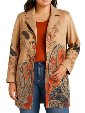 35. WOMENS CHICO’S 3/XL DETAIL DENIM JACKET